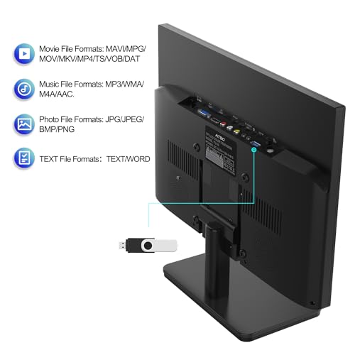 15.6 inch Small TV,Flat FHD IPS 1080P Screen TV with Antenna and Digital ATSC Tuner,HDMI/USB/VGA/Port,12 Volt Car Charger Cable/AC Power for Kitchen and Caravan(Non Smart TV) - Image 6
