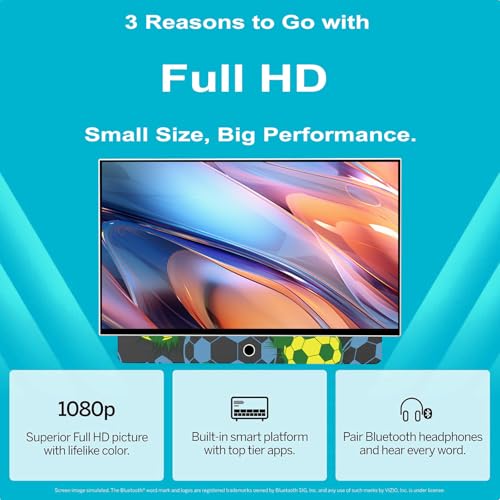 27 Inch Portable Smart TV, Android 14 OS, Built-in Battery Powered, FHD HDR Display, 60Hz Refresh Rate, Dolby Audio, WiFi, Chromecast, Voice Remote, for Bedroom, Game Day Parties, Camping & Travel - Image 4