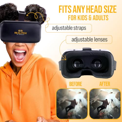 3D VR Headset for Kids + Android Remote - for iPhone & Android Phones | with 3D VR Videos & Apps Links | Virtual Reality Goggles Set for Beginners - Image 6