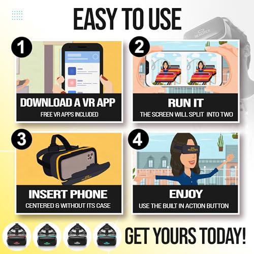 3D VR Headset for Kids + Android Remote - for iPhone & Android Phones | with 3D VR Videos & Apps Links | Virtual Reality Goggles Set for Beginners - Image 7