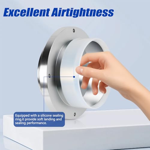 Aluminum Alloy 4 Inch Dryer Vent Hose Connector Kit, Quick Setup Design With Extra Thick(6-Ply) Aluminum Foil 5 Ft Duct And 2 Clamps, Antioxidant And Durable For Dryer Washer Bathroom - Image 6