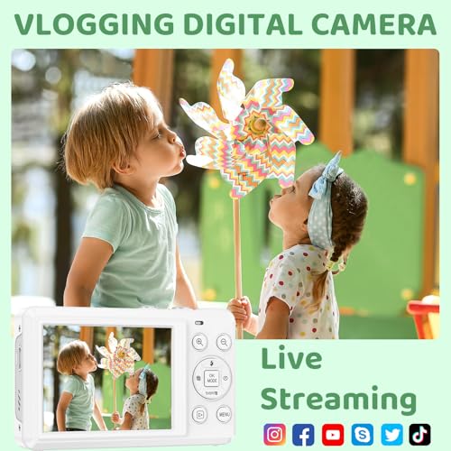 Digital Camera - 5K 72MP Vlogging Camera with 16X Zoom for Kids Autofocus Point and Shoot Photography Cameras - UHD 2.8'' Screen Compact Portable Camara with 32GB SD Card - Image 6