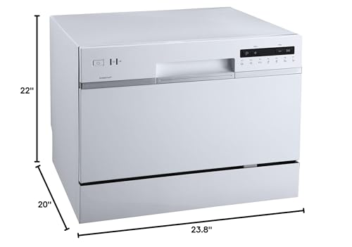 EdgeStar DWP63 21-5/8 Inch Wide 6 Place Setting Countertop Dishwasher - White - Image 3