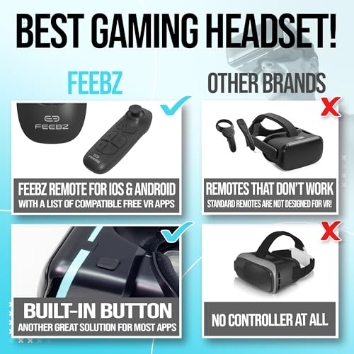 FEEBZ 3D VR Headset for Kids 2.0 + Android Remote - for iPhone & Android Phones | with 3D VR Videos & Apps Links | Virtual Reality Goggles Set for Beginners - Image 5