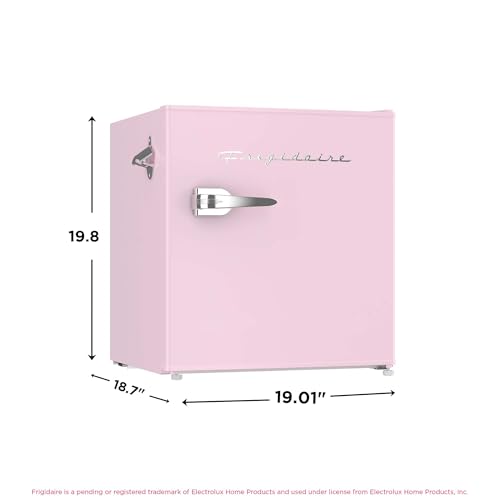 Frigidaire EFR176 Retro Compact Fridge with Chiller Mini Refrigerator with Built-in Bottle Opener for Office, Bedroom, Dorm Room or Cabin, 1.6 cu ft 16" D x 18" W x 18.5" H, Pink - Image 3