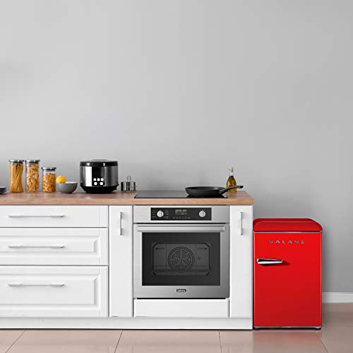 Galanz GLR25MRDR10 Retro Compact Refrigerator, Mini Fridge with Single Doors, Adjustable Mechanical Thermostat with Chiller, Red, 2.5 Cu Ft - Image 3