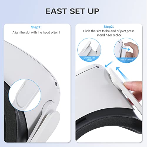 Head Strap Accessories Compatible with Quest2: WinDrogon 27° Arc Shape Head Strap for Oculus/Meta Quest 2 Replacement for Elite Strap Enhanced Support and Comfort Reduce Face Pressure in VR Gaming - Image 4