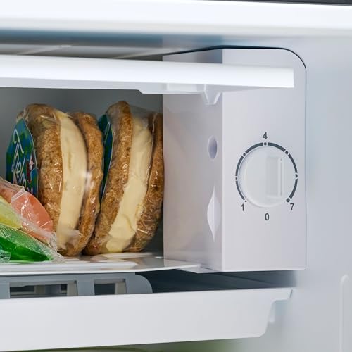 Igloo 3.2 Cu.Ft. Single Door Compact Refrigerator with Freezer - Slide Out Glass Shelf, Perfect for Homes, Offices, Dorms - Black - Image 8