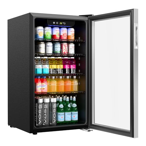 Koolmore 18 in. 3.2 Cu. Ft. Beverage Refrigerator Merchandiser with Stainless Steel Trim and Touch Panel For Soda, Beer or Wine Perfect for Use in a Commercial or Home Setting, ETL Listed (KM-BR32SS) - Image 4