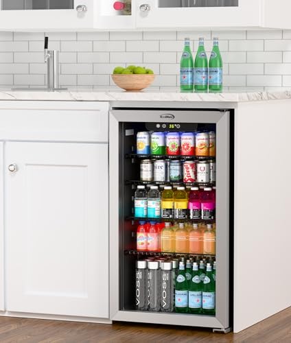Koolmore 18 in. 3.2 Cu. Ft. Beverage Refrigerator Merchandiser with Stainless Steel Trim and Touch Panel For Soda, Beer or Wine Perfect for Use in a Commercial or Home Setting, ETL Listed (KM-BR32SS) - Image 5