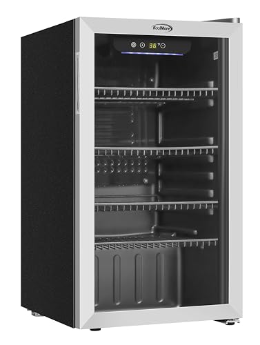 Koolmore 18 in. 3.2 Cu. Ft. Beverage Refrigerator Merchandiser with Stainless Steel Trim and Touch Panel For Soda, Beer or Wine Perfect for Use in a Commercial or Home Setting, ETL Listed (KM-BR32SS) - Image 6
