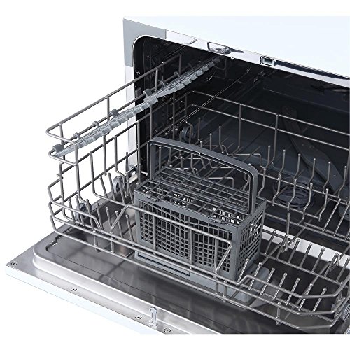 Magic Chef MCSCD6W5 Energy Star 6-Place Setting 6 Plate Countertop Dishwasher, White - Image 6