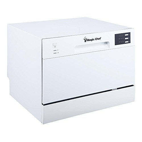 Magic Chef MCSCD6W5 Energy Star 6-Place Setting 6 Plate Countertop Dishwasher, White - Image 7