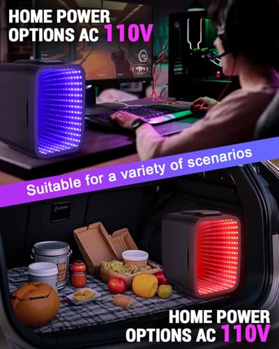 Mini Fridge, 4 Liter/6 Cans Small Refrigerator With Dimmable LED Light,AC/DC Portable Mini Cooler and Warmer, Gaming Small Fridge for Bedroom,Office,Gaming Room and Car (Black) - Image 6