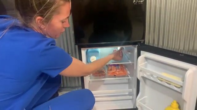 Mini Fridge, Compact Refrigerator Small Refrigerator 7 Level Adjustable Thermostat Removable Shelves with Stainless Steel 2 door for Office Dorm Apartment 3.5 Cu.Ft Silver - Image 8