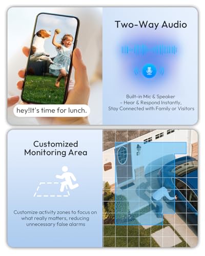 Rraycom [Human Detect 5MP PoE Camera, IP Camera Outdoor, 2 Way Audio, Spotlight&Sound Alarm, Color Night Vision, 120° Viewing Angle, IP67 Waterproof, Remote Access, No Monthly Fee, Work w PoE NVR - Image 6