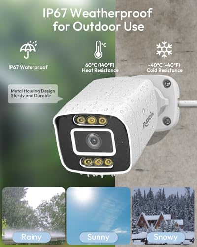 Rraycom [Human Detect 5MP PoE Camera, IP Camera Outdoor, 2 Way Audio, Spotlight&Sound Alarm, Color Night Vision, 120° Viewing Angle, IP67 Waterproof, Remote Access, No Monthly Fee, Work w PoE NVR - Image 7