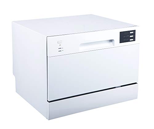 SPT SD-2225DW Compact Countertop Dishwasher/Delay Start-Energy Star Portable Dishwasher with Stainless Steel Interior and 6 Place Settings Rack Silverware Basket/Apartment Office Home Kitchen, White - Image 6