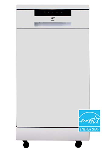 SPT SD-9263WB 18″ Wide Portable Dishwasher with ENERGY STAR, 6 Wash Programs, 8 Place Settings and Stainless Steel Tub – White - Image 4