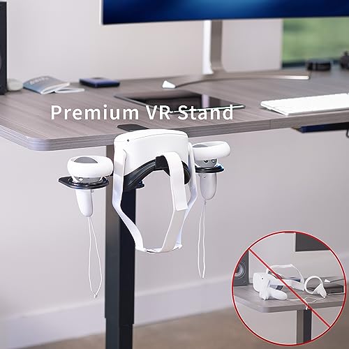 VIVO Premium Clamp-on VR Headset Stand for Desk, Virtual Reality Display Holder, Universal Metal Storage for Reality Headsets and Controllers, Black, MOUNT-VR01 - Image 3