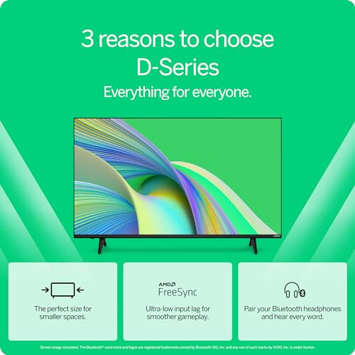 VIZIO 24-inch D-Series FHD LED Smart TV w/Bluetooth Headphone Capable, AMD FreeSync & Alexa Compatibility, D24fM-K01, 2023 Model - Image 4