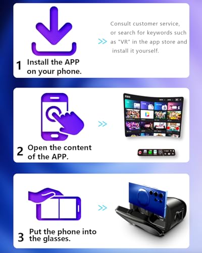 VR Headset for Phone, Virtual Reality Headsets with Anti-Blue Eyes Protected HD Lenses & Touch Keys for iPhone/Android 5-7 inch Smartphones - Image 8