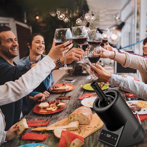 Wine Chiller Electric,Single Bottle Cooler for 750ml Wine or Some Champagne,Portable Cellars Keep Cold Up to 24h,Iceless Chiller at Poolside Party,Gift for Lover - Image 3